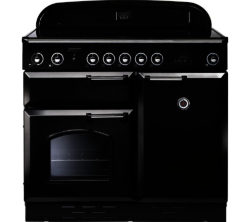 RANGEMASTER  Classic 100 Electric Induction Range Cooker - Black & Chrome